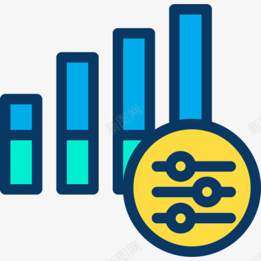 方条形条形图分析3线性颜色图标图标