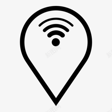 地图点符号wifi集线器连接地图图标图标