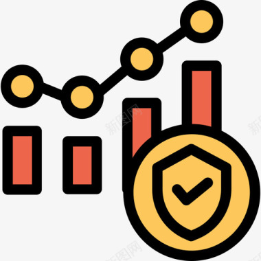 橙色皂角分析分析和图表线颜色橙色图标图标