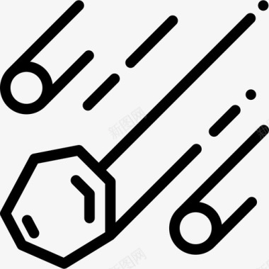 陨石陨石空间76线状图标图标