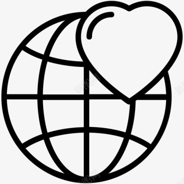 国际慈善环境慈善全球慈善图标图标