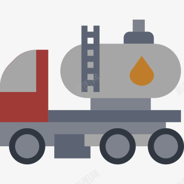 油罐石油工业4扁平图标图标