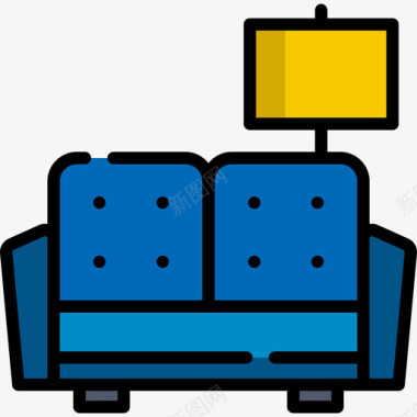 线性沙发whatsapp3线性颜色图标图标