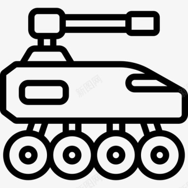 坦克未来科技5线性图标图标