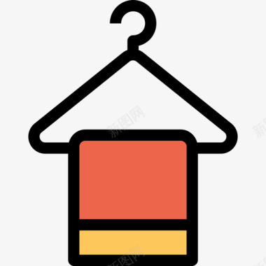 美容SPA毛巾美容和spa6直线颜色橙色图标图标