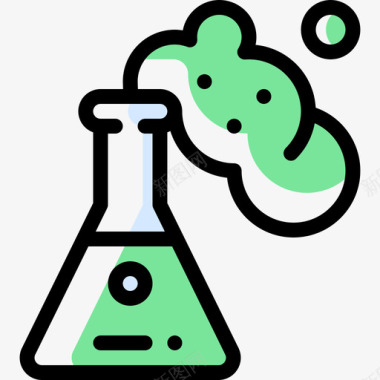 疯狂返烧瓶疯狂科学7颜色省略图标图标