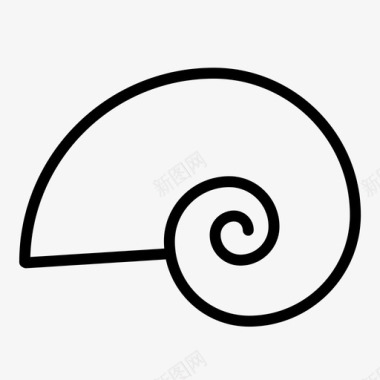 蜗牛壳海海贝图标图标