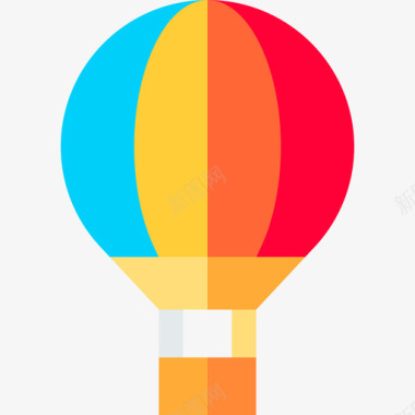 创意热气球背景热气球航空13扁平图标图标