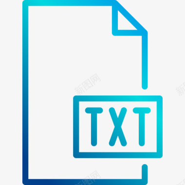 TXT文本文件Txt文件和文件夹6线性渐变图标图标