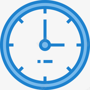 时钟办公工具5蓝色图标图标