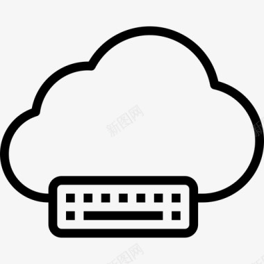 吸收知识云计算知识14线性图标图标