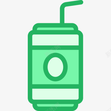 罐装第24栏线形绿色图标图标