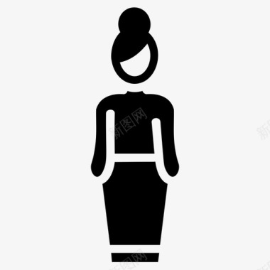 服装图标泰国女性文化服装女性服装图标图标