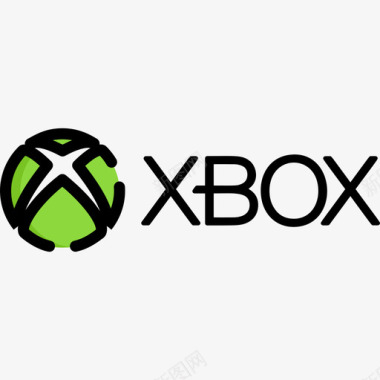 办案徽标Xbox视频游戏徽标2线性颜色图标图标