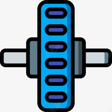 各种健身器材重量健身器材13线性颜色图标图标