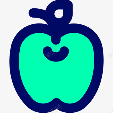 苹果免扣PNG苹果水果蔬菜绿荫图标图标