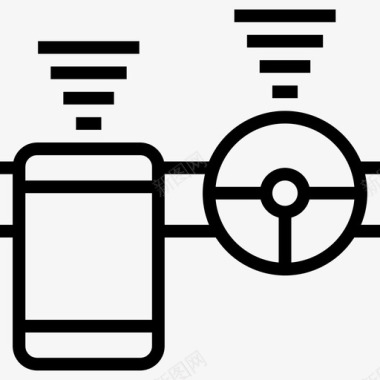 遥控智能汽车外形线性图标图标