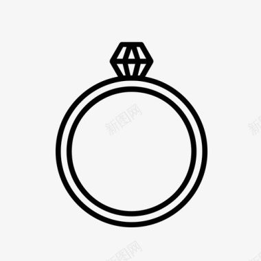 订婚戒指新娘钻石图标图标