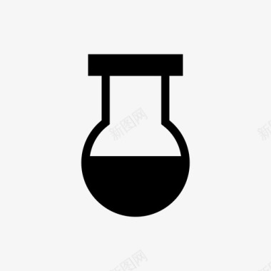 圆底烧瓶平板实验室图标图标