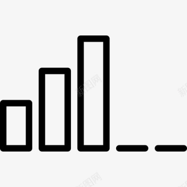 信号下降低信号连接3线性图标图标