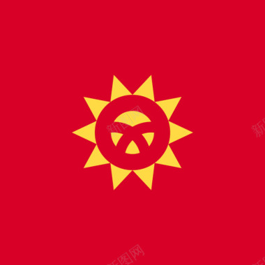 吉尔吉斯斯坦方形国家简单旗图标图标