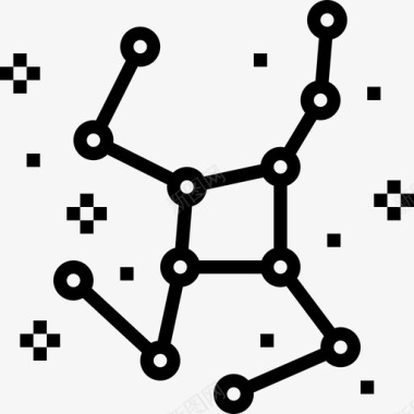 矢量十二星座素材线性技术2星座图标图标