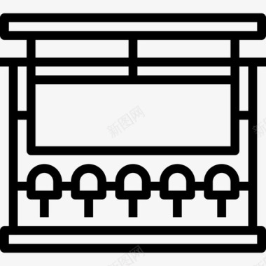 公交车站交通62直线图标图标