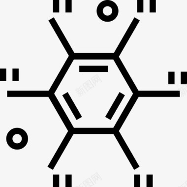 链式分子分子科学40线性图标图标