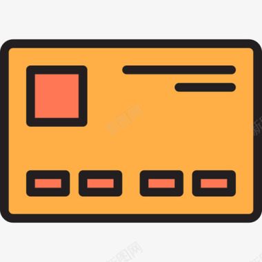 借记卡借记卡电子商务75线性彩色图标图标