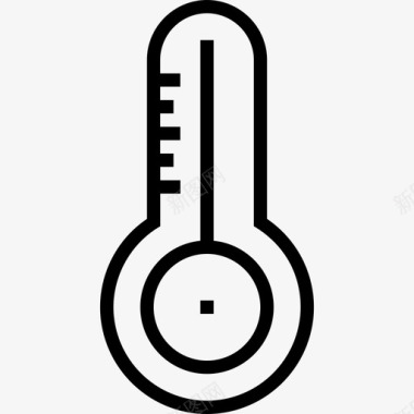 温度计用户界面24线性图标图标