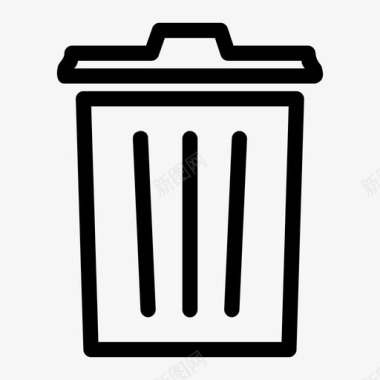 塑料制品垃圾箱倾倒删除移除图标图标
