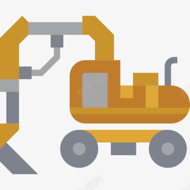 食物车推土机施工车2平板图标图标
