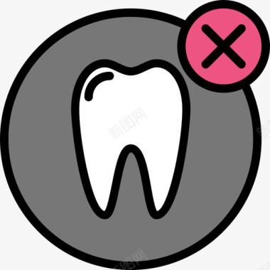 牙齿图标牙齿牙齿6线形颜色图标图标