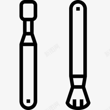 个性刷子刷子美容51直线型图标图标
