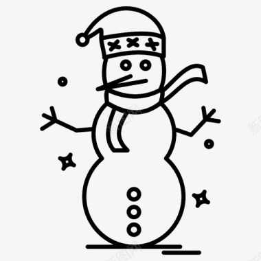 冬天的雪人雪人圣诞节活动图标图标