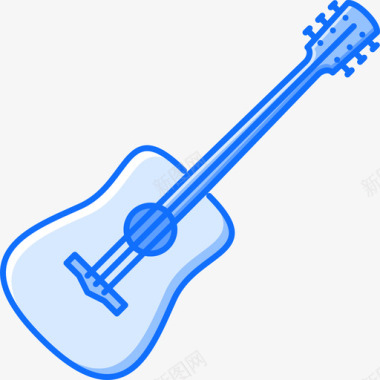 原声吉他音乐44蓝色图标图标