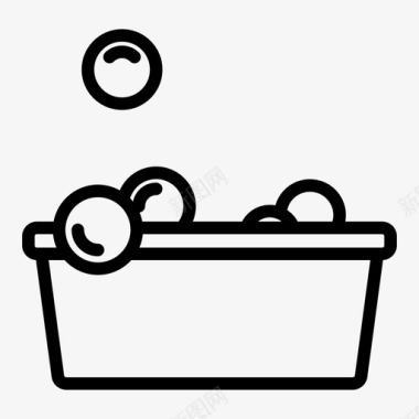 泡泡浴浴缸浴室图标图标