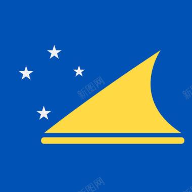 国家托克劳方形国家简单旗帜图标图标