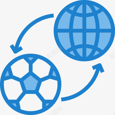 蓝色软件图标足球足球22蓝色图标图标