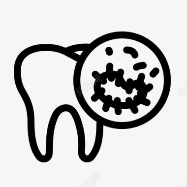 口腔细菌牙科牙医图标图标
