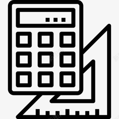 计算器图标免抠PNG计算器学校30线性图标图标