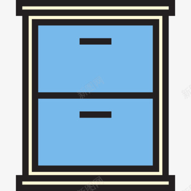 优质橱柜橱柜家用家具5件线性颜色图标图标