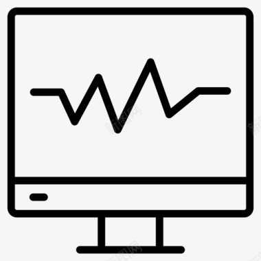 监视器屏幕医疗监视器心跳lcd图标图标