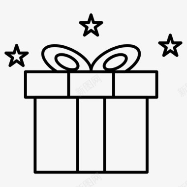 礼品礼盒惊喜图标图标