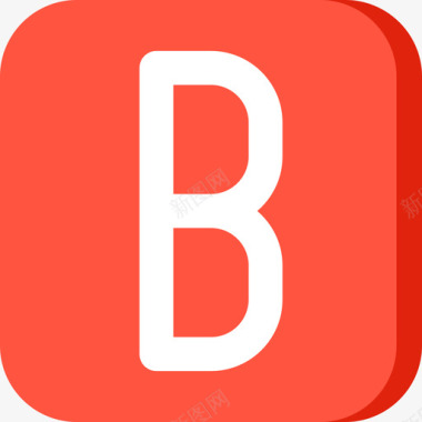 字母B符号24扁平图标图标