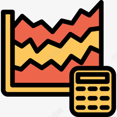 橙色悍马分析分析和图表线颜色橙色图标图标