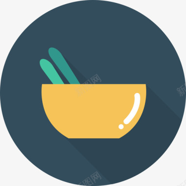 碗食物和饮料22圆形图标图标