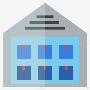 仓库仓库物流24扁平图标图标
