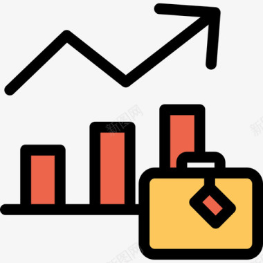 橙色水墨饼图分析和图表线颜色橙色图标图标