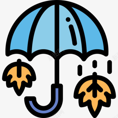 雨伞秋衣6线纹色图标图标